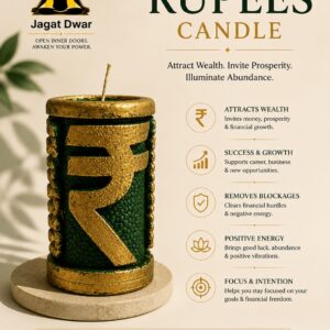 Jagat Dwar Rupees Candle – Wealth & Prosperity Manifestation Candle